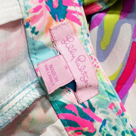 Lilly Pulitzer Women's Alina Ankle Crop Skinny Trouser Pants Gypsea Serene Blue - Picture 2 of 4